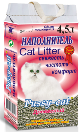 Наполнитель Pussy-Cat 4,5л древесный