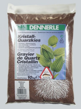 Грунт Dennerle Kristall-Quarz, гравий фракции 1-2 мм, цвет сланцево-серый, 5 кг.